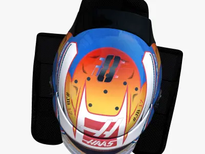 Grosjean Helmet 2016 Low-poly 3D model