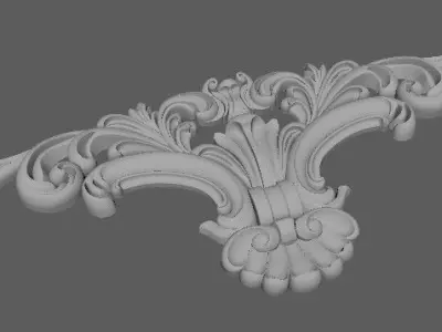 Central decor ornament for furniture 3D model 613