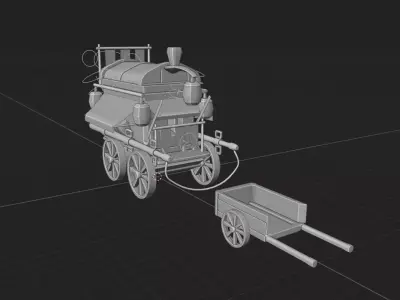 woodrail 3D model