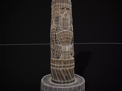 Slavic Gods Figurine Dazhbog Low-poly 3D model