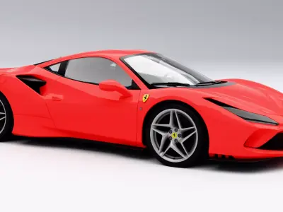 Ferrari F8 Tributo 2020 Low-poly 3D model purchase