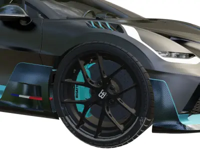 2020 Bugatti Divo Low-poly 3D model