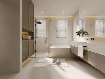 Modern Bathroom 3D Model 3D model