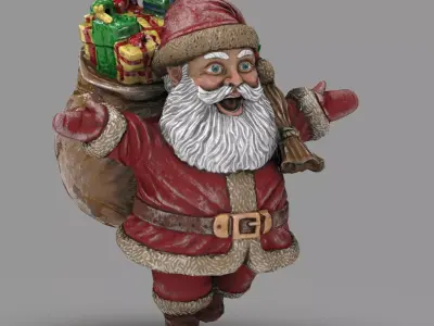 Santa Joy Figure Game Ready 3D Model Low-poly 3D model