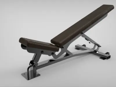 Fitness Bench Free 3D model