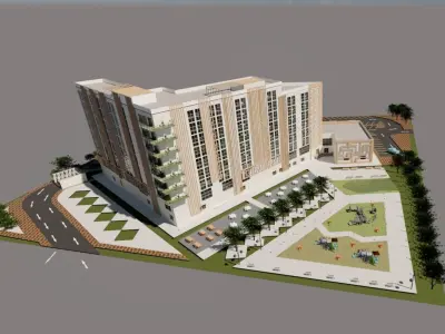 hotel 4 star 3D model