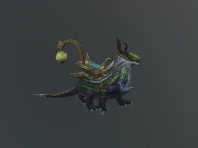 Fantasy Lizard Low-poly 3D model