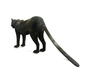 Panther 3D Models game ready low poly model Low-poly 3D model