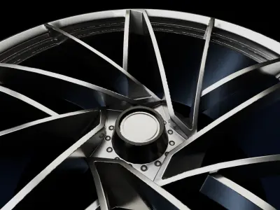 Awesome Rim and Tire 12 Low-poly 3D model