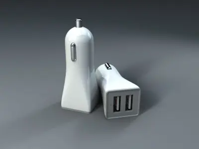USB Power Adapter for Car 3D model