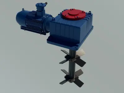 Mud Agitator Low-poly 3D model