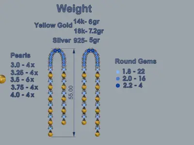 Earrings 24 3D print model purchase