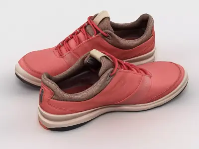 Red Casual Trainers 3D model
