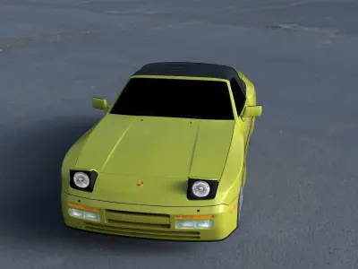 Porsche 944 Convertible HDRI 3D model