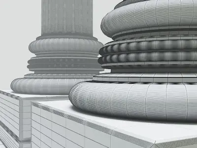 Columns pillars of justice Free 3D model