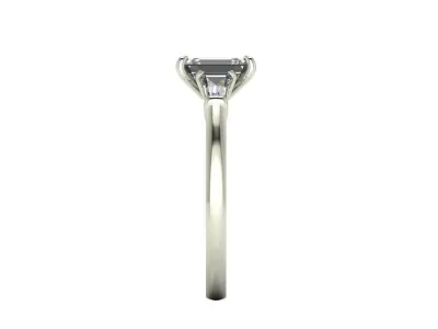 Three-stone Diamond Ring R3 3D print model