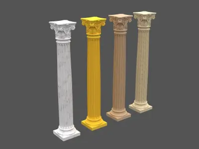 Corinthian Column 3d Model 05 3D model