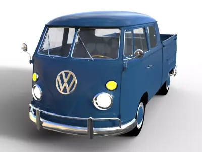 Volkswagen T1 Doka Blue Dream 3D print model