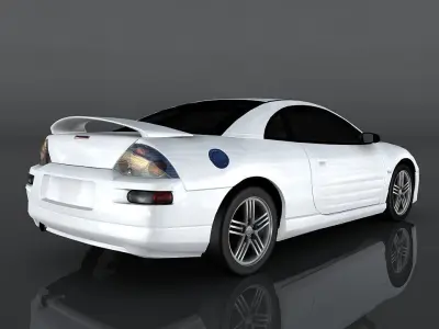 Mitsubishi Eclipse GTS Low-poly 3D model