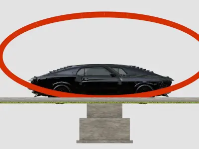 ELLIPSE TYPE SOLAR CARPORT TYPE-1 10 Cars 3D model