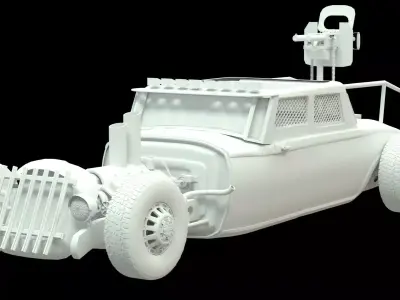 old survival vehicle 3D model