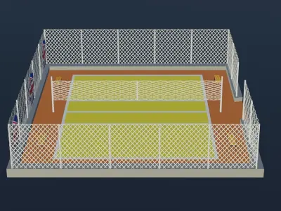  Volleyball Stadium - England Low-poly 3D model