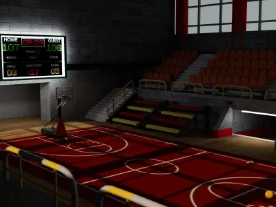 Low-Poly Basketball 3D Model - Game-Ready Asset for CG Projects Low-poly 3D model