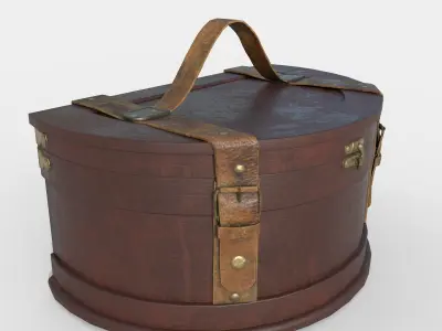 Antique Wooden Box 3D model