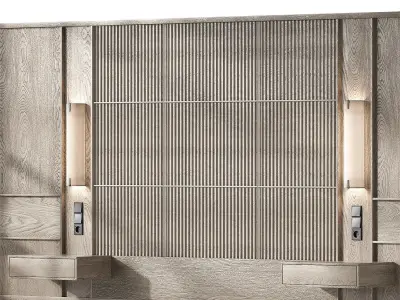 Headboard composition Modern Bedroom kit Japandi 3D model