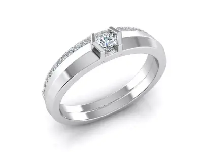 Diamond Jewelry Ring 3D print model 23