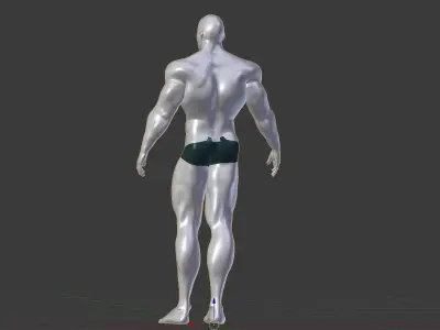 Muscular Man Heroic Model 3D model