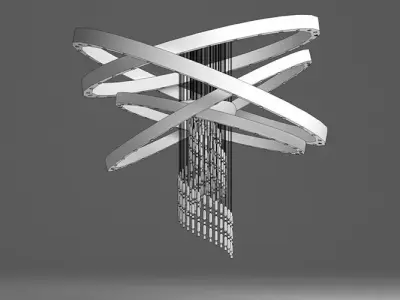  Crystal Chandelier with Ring  3D model