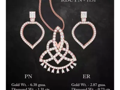 Pendant Earrings combo - 1131 3D print model