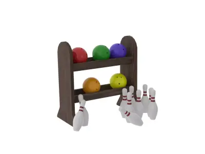 Bowling Set Free 3D model