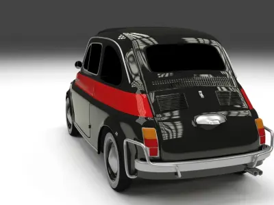 Fiat Nuova Sport 500 1958 Low-poly 3D model