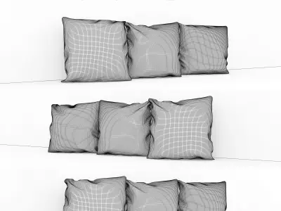Set-134 three pillows 3D model