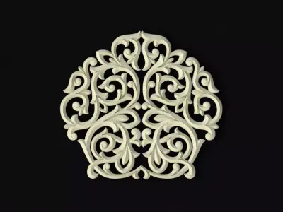 Central decor ornament for furniture 3D model 505