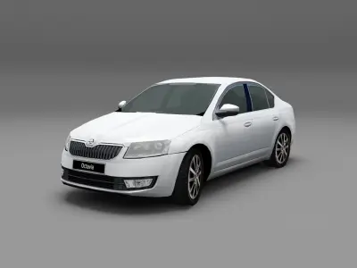 Skoda Octavia 2013 Low-poly 3D model
