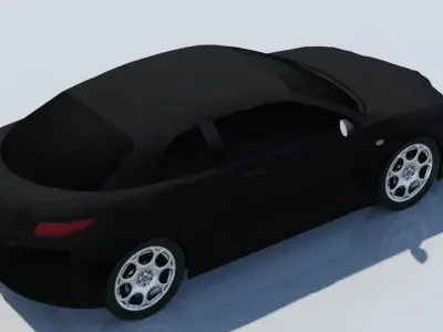 Alfa Romeo GT Low Poly Static Car Low-poly 3D model