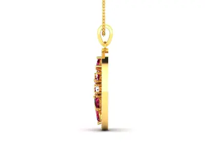 Women Pendant 3DM STL OBJ FBX Render Details 3D print model 6