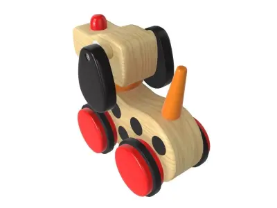 Dog wooden 3D model