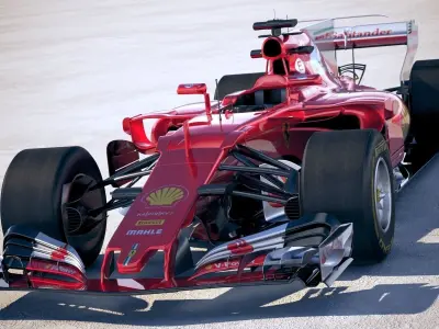 F1 Ferrari 2017 SF70H 3D model