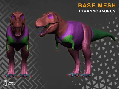 BaseMesh - Tyrannosaurus Rex 3D model