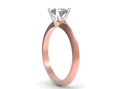 Classic Ring 4 prongs tiffany style engagement   3D print model