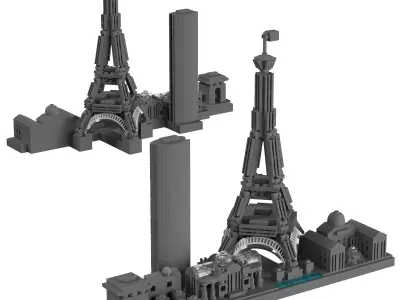 Lego Architecture Skyline - 21044 Paris 3D model