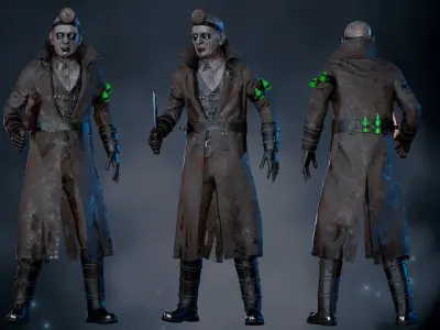 Doctor Death Game Ready  Low-poly 3D model