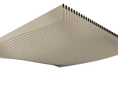 Parametric Ceiling Wave Contour Design with Hangers 3D model