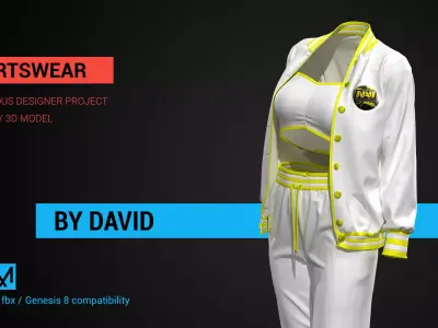 Sportwear  Marvelous Designer CLO project 3D model