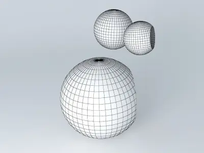 Trisphere three colorful spheres Free 3D model
