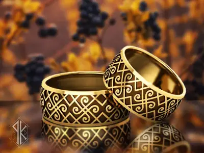 Patterned ring 3D print model